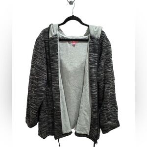 Women’s Black and Gray Hooded Sweater/Jacket